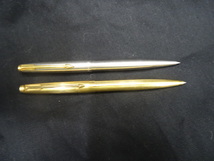 シルバーパーカー PARKER 万年筆 ペン先「14K　POINT　USA」1本とボールペン2本_画像6