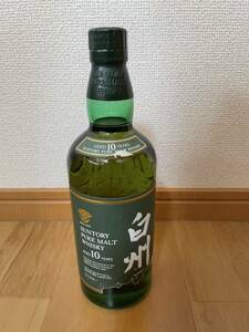 【未開栓】SUNTORY サントリー 白州 10年 ピュアモルト ウイスキー 700ml 40％ 箱なし　PURE MALT グリーンラベル 山崎 No.6