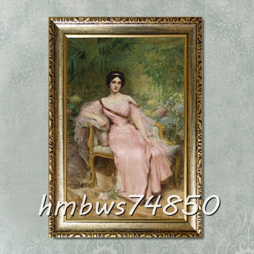 ☆Objet rare◆Œuvre d'art☆ Dame, beauté, portrait, peinture, chambre à coucher, décoration, avec cadre, 40 x 60 cm, ouvrages d'art, peinture, portrait