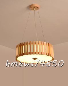 稀少品 ペンダントライト 木製 天井照明 ベッドルーム用ランプ LED 照明 ランプ 室内装飾 電球付き 33cm
