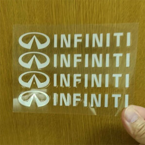 INFINITI インフィニティ 日産 ステッカー ４個組(白文字）シンプルタイプ 大きめ 1枚の画像2
