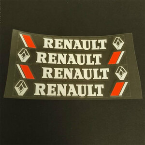 RENAULT 　ルノー　 ステッカー ４個組(白文字）