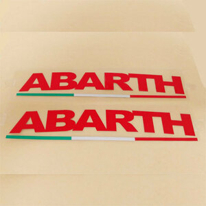 ABARTH アバルト ステッカーデカール RED（赤）　２枚セット