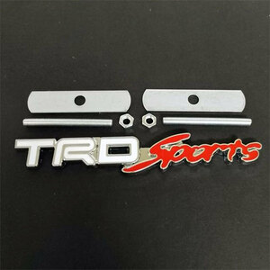 TRD SPORTS フロントグリル用エンブレム　 ホワイト　１枚