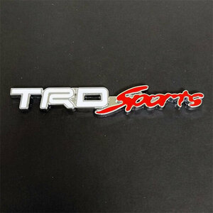 TRD SPORTS 3D 金属エンブレム ホワイト　３枚　