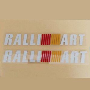 RALLIART ラリアート ステッカー デカール  白（ホワイト）２枚セットの画像1