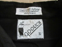 USA購入 ８０S ブラック レーヨン 刺繍 シャツ GOOCH ビッグサイズ XL 黒 VINTAGE テクノ NEW WAVE 古着 アメカジ ロカビリー ネオロカ_画像6