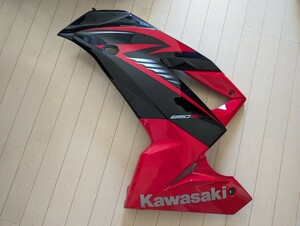 Ninja250SL/ニンジャ250SL 純正 外装 左側 アンダーカウル/サイドカウル 赤黒