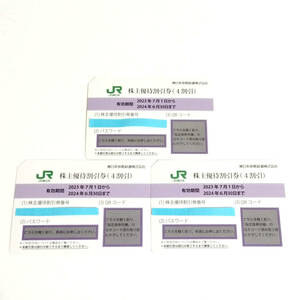 JR東日本 株主優待券 4割引 3枚セット 有効期限(2024年6月30日まで)