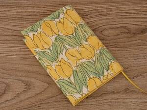 [ library book@] gum band . attaching book cover pocketbook cover * tulip flower * Northern Europe * yellow 