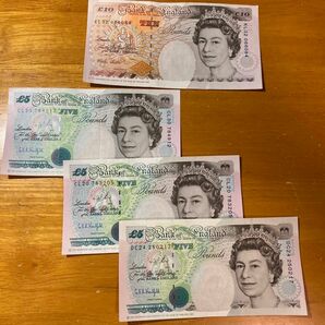 イギリス●イングランド England ポンド紙幣 合計25ポンド