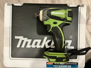 Makita マキタ　充電式インパクトドライバ14.4V モデルTD134Ｄ　ライムグリーン　ケース付き