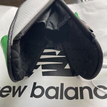 送料無料new balanceニューバランスゴルフ最新NBボールポーチ合成皮革エンボスソフトPU着脱カラビナ＋ベルトループmagnet Whit(お買得)新品_画像8