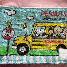 送料無料PEANUTS SNOOPYスヌーピーDUST CLOTH School雑巾掛けフック手書き名札ネームワッペン付フレンズ柄違い(お買得3Pset)新品未使用品_画像4