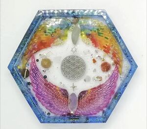  miracle phoenix FOL six . star feng shui wave moving hexagon plate healing tray plate dish life power new goods * unused goods 