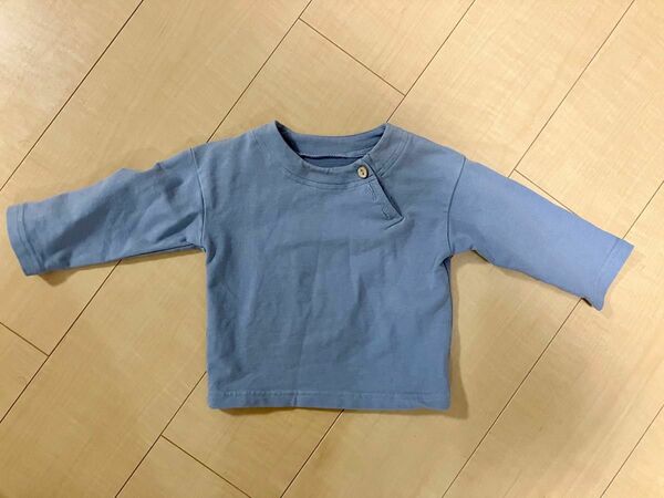 韓国 konoha Tシャツ カットソー トップス 80 ブルー 長袖Tシャツ ロンT