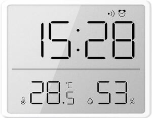 時計 デジタル温湿度計 デジタルタイマー アクアミニット 時計 大画面 液晶 磁気吸引 壁掛け 置き時計 卓上スタンド 時間表示