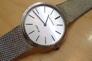 テクノス シャイニー ◆ ベルト一体ブレス アンティーク 手巻きメンズ腕時計