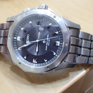 SEIKO/セイコー ブライツ ◆ 電波ソーラー 7B22-0AC0 チタン製 メンズ腕時計の画像9