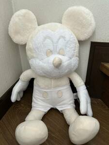 【ディズニー】 ミッキーマウス　MD 100thプラチナホワイト超BIGぬいぐるみ　