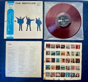 レコード 赤盤 OP 7387 THE BEATLES Help! 4人はアイドル サウンド・トラック盤 レコード 矢印帯 見開き オデオン盤 LP THE BEATLES Odeon