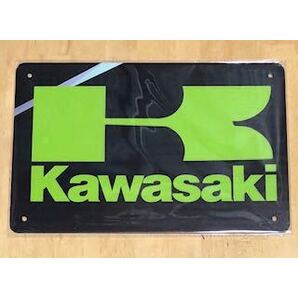 【 Kawasaki カワサキ ② 】☆☆ レトロ ☆ ブリキ看板 ☆の画像1