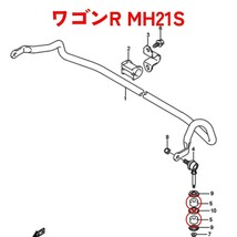 【耐加水分解性強化】エーテル系ウレタン採用／ワゴンR ジムニー エブリイ パレットへのリフレッシュに／スタビライザー用 強化ブッシュ①_画像4