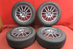 【YS277】スタッドレス 4本*GYLE 16×6.5Ｊ 5穴 PCD 114.3 +47 215/60R16 ミシュラン X-ICE 送料無料