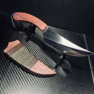 和式木鞘ナイフ 出刃包丁 サバイバルナイフ シースナイフ 刃厚3mm 鋼製 ハンティング アウトドア