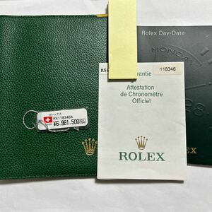 ロレックス ROLEX ギャランティ GARANTIE Warranty ギャラ 118346 K番　保証書　ギャランティ　ギャランティー　デイデイト　ダイヤ　1スタ