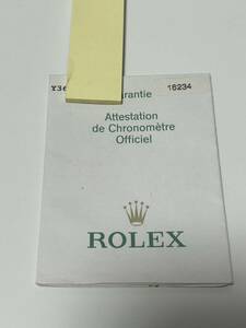 2. ロレックス ROLEX ギャランティ GARANTIE Warranty ギャラ paper デイトジャスト 16234 保証書　Y番