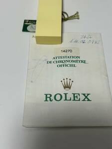 ロレックス ROLEX ギャランティ GARANTIE Warranty ギャラ paper 14270 A番 タグ付属　エクスプローラー　スポーツモデル ギャランティー