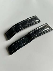 ブライトリング BREITLING 腕時計用ベルト替えベルト ブルーカラー クロコ レザーベルト 22mm-18mm 255P 純正品 ナビタイマー