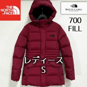 美品人気 ノースフェイス ホワイトレーベル ロゴ刺繍 ダウンコート レディースS THE NORTH FACE 700FP ヌプシ バルトロライト ビレイヤー