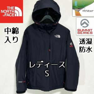 人気 ノースフェイス 中綿マウンテンパーカー サミットシリーズ レディースS 黒 THE NORTH FACE ブラック ロゴ刺繍 マウンテンライト