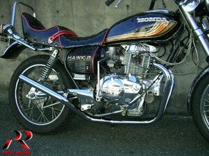 HONDA CB250T CB400T ホーク2 ミドル管 50.8π マフラー メッキ