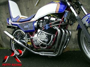 プリティー HONDA CBX400F 4-1管 50.8π ALサイレンサー タイプ1 マフラー メッキ