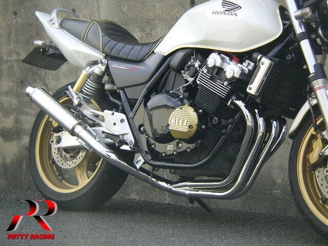 プリティー HONDA CB400SF VTEC nc39 4-1管 50.8π ALサイレンサー 【タイプ1】 マフラー メッキ