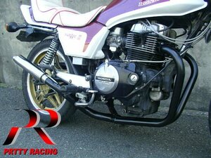 HONDA CB250N CB400N ホーク3 2-1管 50.8π ステンレスサイレンサー タイプ1 マフラー 黒