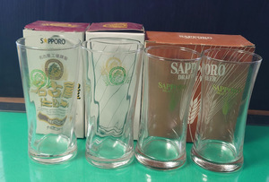 SAPPORO　サッポロ　名古屋工場謹製　名古屋仕込み　ドラフトビール　グラス　 セット 箱付き コップ ノベルティー