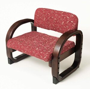 思いやり座敷椅子 エンジ（コジット）座椅子 高座椅子 膝痛 法事 シニア 膝痛 組立式 正座椅子 立ち座りサポート アームチェア 座いす
