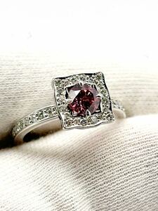 ピンクダイヤモンド 0.439ct FANCY VIVID PURPLISH PINK