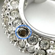 SWAROVSKI｜スワロフスキー イヤリング【アクティ】ハーフフープ ボール ラインストーン シルバーカラー ヴィンテージ ブランド a436et_画像6