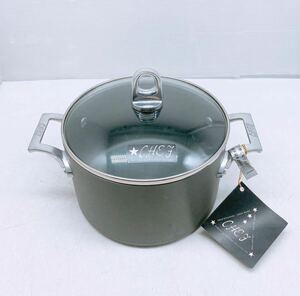 CHEF シェフ 両手鍋 18cm 2.7 グレー シチューパン ステンレス鍋 調理器具 東京アルミニウム PROFESSIONAL COOK WARE 鍋 強化ガラス製 