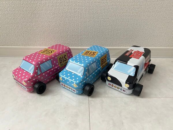 AMくるま缶 チロルチョコ BIS缶 milkチョコ 3個セット アミューズメント景品