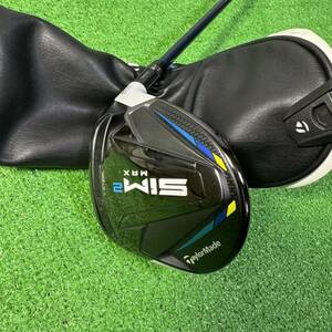 最落なし！テーラーメイドSIM2 MAX 3W TENSEI TM50S 中古品 Taylormade 3番ウッド ヘッドカバー付