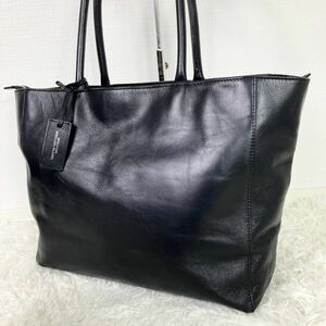 1円【美品】UNITED ARROWS ユナイテッドアローズ トートバッグ ビジネスバッグ メンズ 本革 レザー 肩掛け◎ A4◎ 大容量 メンズ 大容量 黒