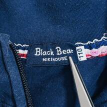 YT1370 MIKI HOUSE Black Bear ミキハウスブラックベア ジップアップ Tシャツ 110cm 長袖 バス刺繍 コットン100%_画像5