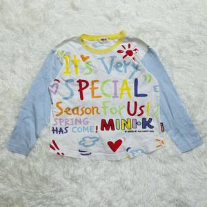 YT1405 MINIーK ミニケー キッズ プリント Tシャツ 120cm 長袖 コットン100％