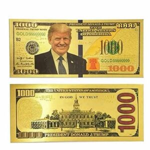 Lechay ドナルド・トランプ大統領 24kt 金メッキ 記念銀行ノート